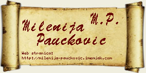 Milenija Paučković vizit kartica
